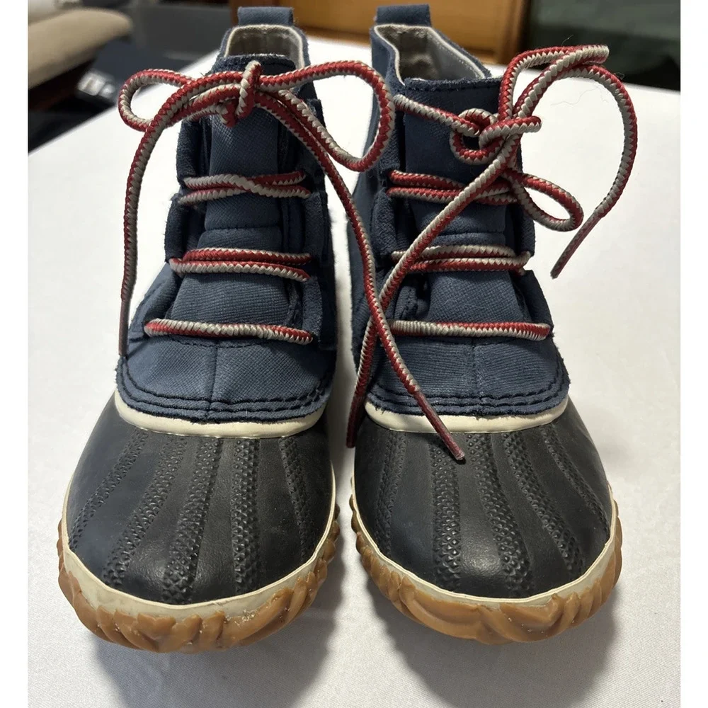 Sorel‎ Women's 6 Out N About Blue Waterproof Duck Rain Boots Winter Classic